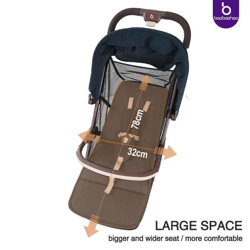 Travel Stroller Single City Walker Summer Canopy Stroller Newborn Lightweight Baby Stroller Travel Pocket Can Sit and Lie