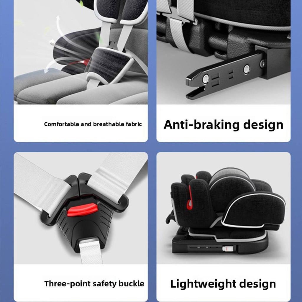 Baby Safety Seat 0-12 Years, Portable Adjustable Car Seat for Children, ECE R44/04 Universal Fit