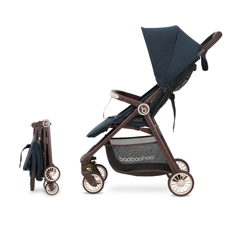 Travel Stroller Single City Walker Summer Canopy Stroller Newborn Lightweight Baby Stroller Travel Pocket Can Sit and Lie