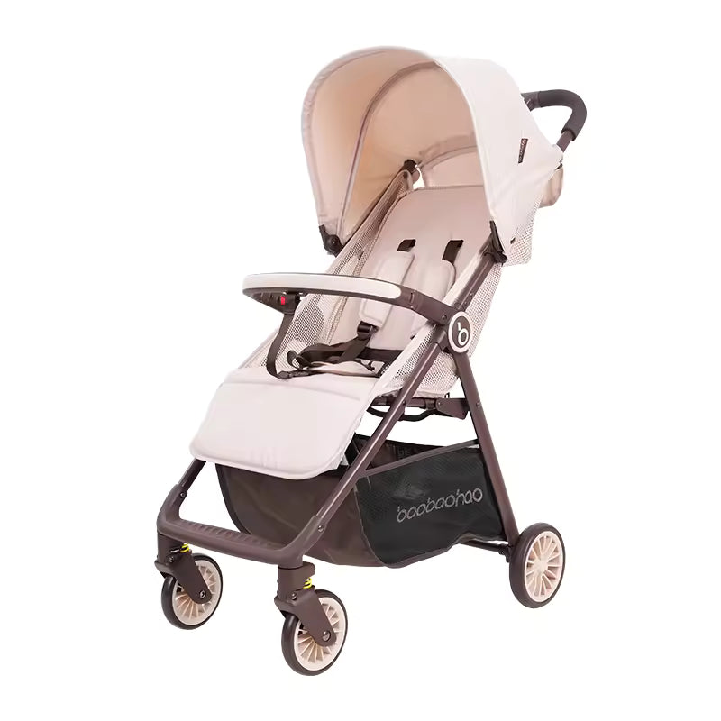 Travel Stroller Single City Walker Summer Canopy Stroller Newborn Lightweight Baby Stroller Travel Pocket Can Sit and Lie