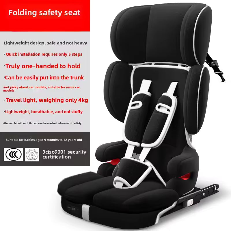 Baby Safety Seat 0-12 Years, Portable Adjustable Car Seat for Children, ECE R44/04 Universal Fit
